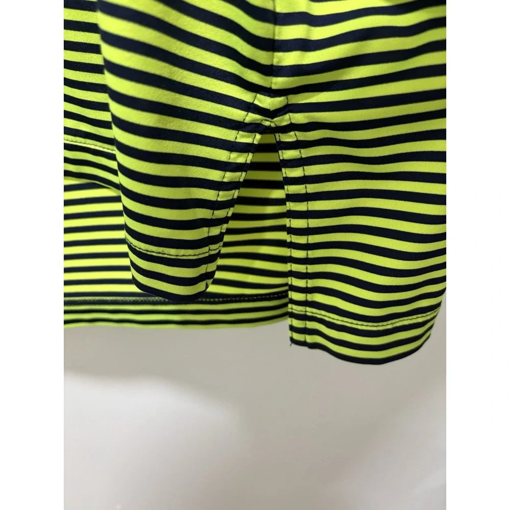RLX Ralph Lauren Polo Golf Shirt XXL Lime Grn/Navy Striped Performance Mens 2XL
